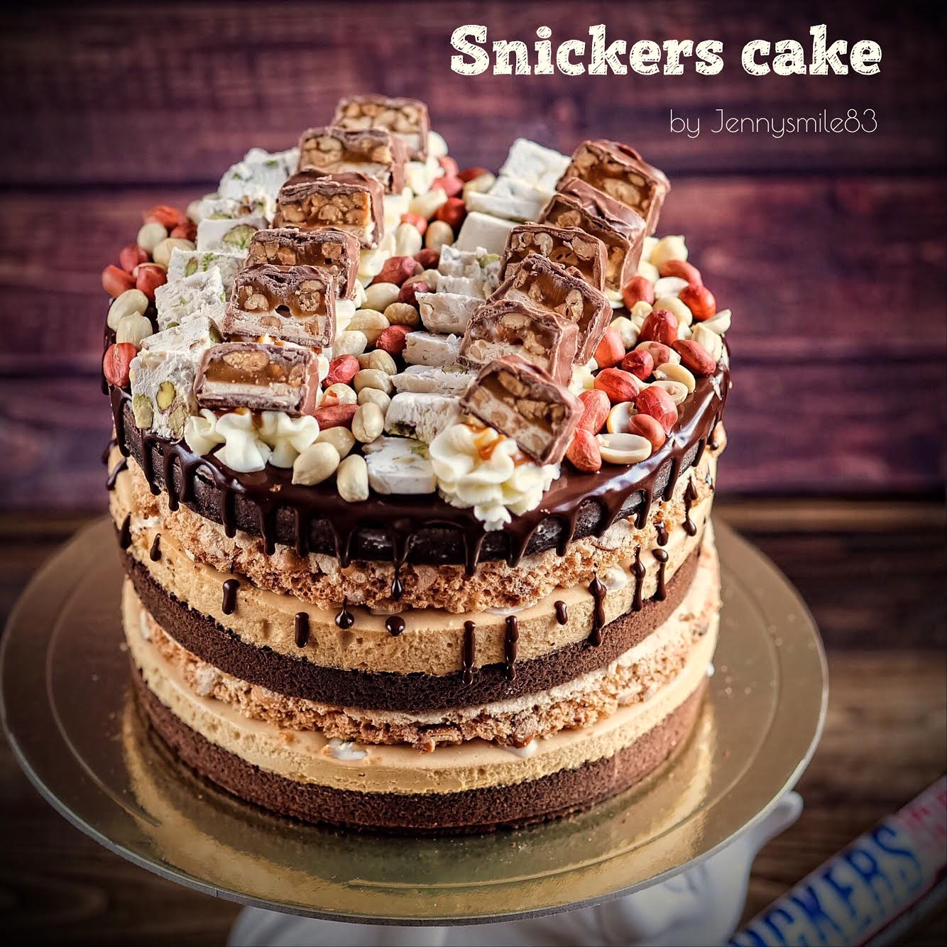 Торт «Сникерс» (Snickers cake) с нугой от Евгении Смирновой – HomeBaked