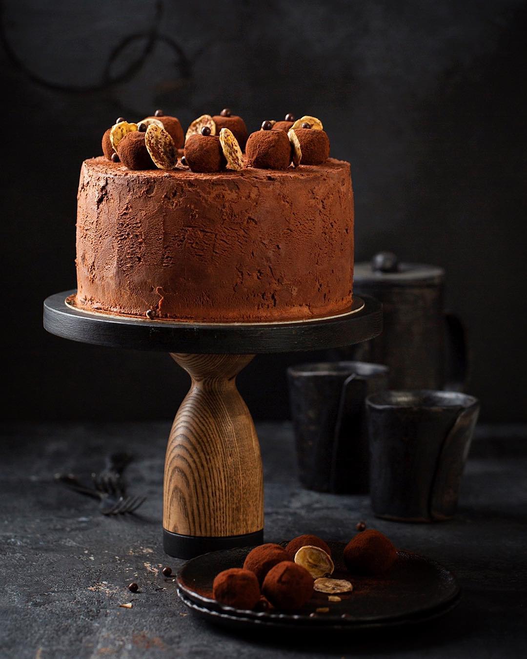 шоколадный торт, торт с бананами, банановый торт, шоколадно-банановый торт