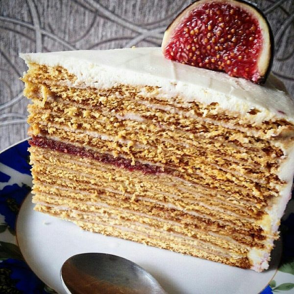 медовый торт, торт медовик, шоколадный крем, homebaked.ru