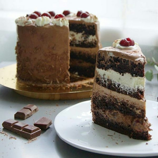 шоколадный торт, шоколадно-вишневый торт